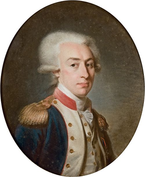 Portrait of Lafayette in military uniform by Weyler