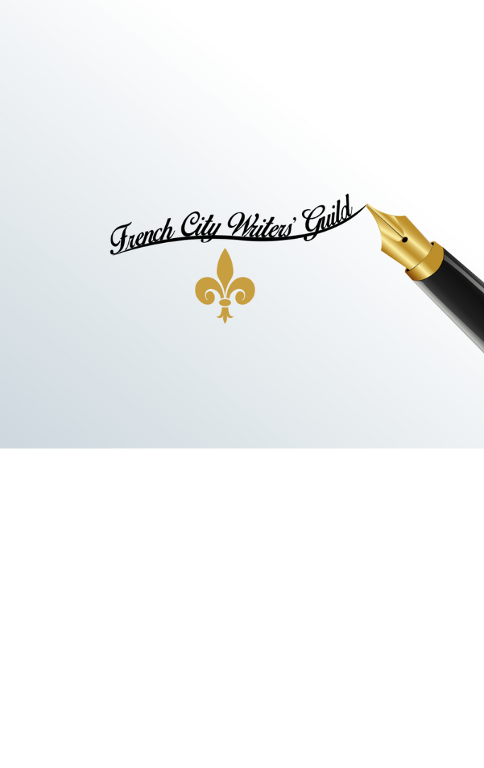 Scibe pen with the words French City Writers' Guild written to the left with a fleur de lis below