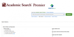 Academic Search Premier screenshot