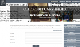 RB Hayes Obituary Index screenshot