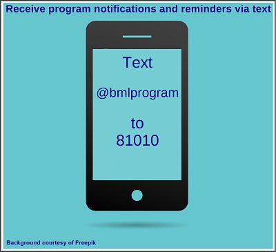 Reciving Text Notification Program notifications and reminders via text | Bossard Memorial Library